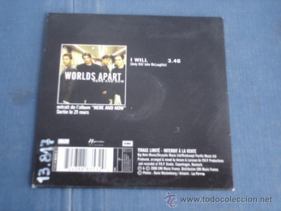 CDs de m&uacute;sica: WORLDS APART  I WILL     CD, Single, Promo - Foto 2