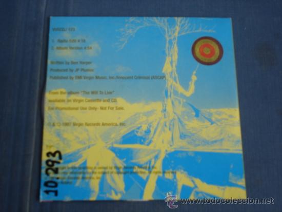 CDs de m&uacute;sica: BEN HARPER   JAH WORK  PROMO CD-SINGLE 1+1 - Foto 2