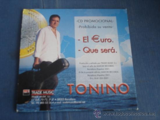 CDs de m&uacute;sica: TONINO EL EURO   PROMO CD SINGLE - Foto 2