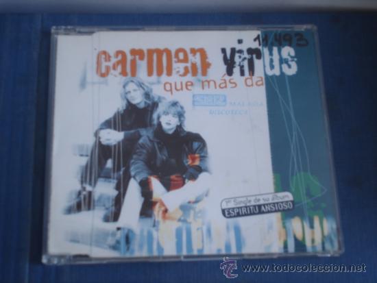CDs de m&uacute;sica: CARMEN VIRUS   QUE MAS DA  CD-SINGLE - Foto 1