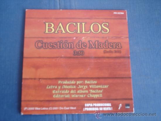 CDs de m&uacute;sica: BACILOS   CUESTION DE MADERA  PROMO CD-SINGLE - Foto 2