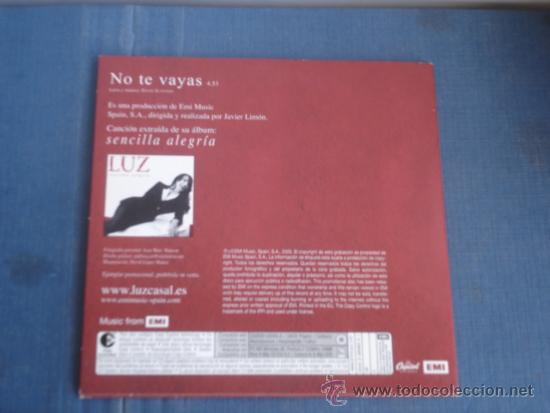 CDs de m&uacute;sica: LUZ   NO TE VAYAS  PROMO CD-SINGLE - Foto 2