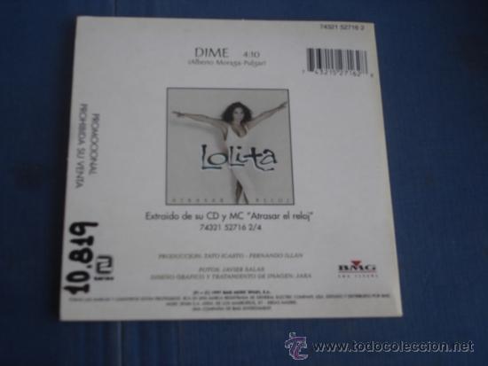 CDs de m&uacute;sica: LOLITA   DIME   PROMO CD SINGLE - Foto 2