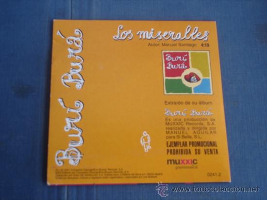 CDs de m&uacute;sica: BURI BURA   LOS MISERABLES  PROMO CD-SINGLE - Foto 2