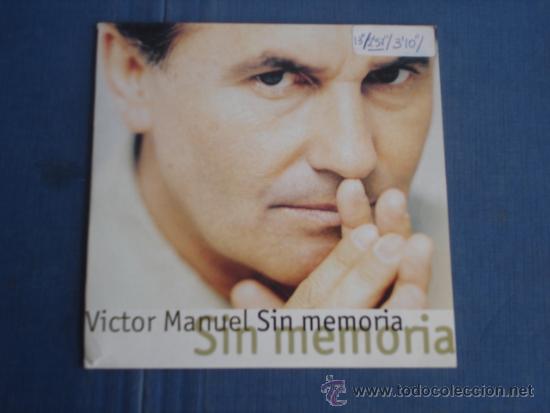 CDs de m&uacute;sica: VICTOR MANUEL   SIN MEMORIA  PROMO CD-SINGLE - Foto 1