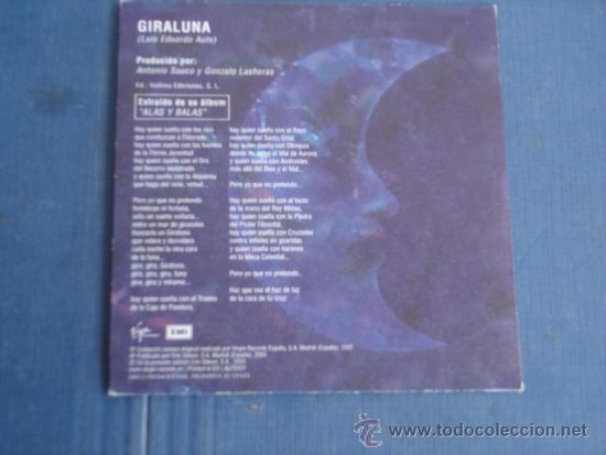 CDs de m&uacute;sica: LUIS EDUARDO AUTE   GIRALUNA  PROMO CD-SINGLE - Foto 2