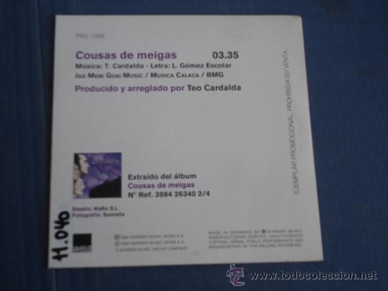 CDs de m&uacute;sica: COMPLICES   COUSAS DE MEIGAS  PROMO CD-SINGLE - Foto 2