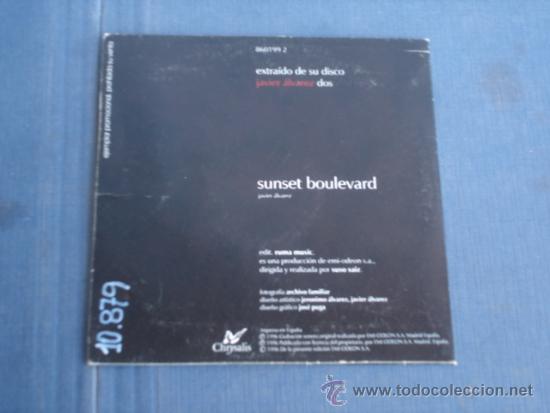 CDs de m&uacute;sica: JAVIER ALVAREZ SUNSET BOULEVARD PROMO CD SINGLE - Foto 2