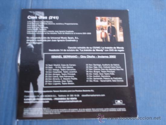 CDs de m&uacute;sica: ISMAEL SERRANO   CIEN DIAS  PROMO CD-SINGLE - Foto 2