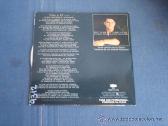 CDs de m&uacute;sica: RICARDO ARJONA   ELLA Y &Eacute;L  PROMO CD-SINGLE - Foto 2