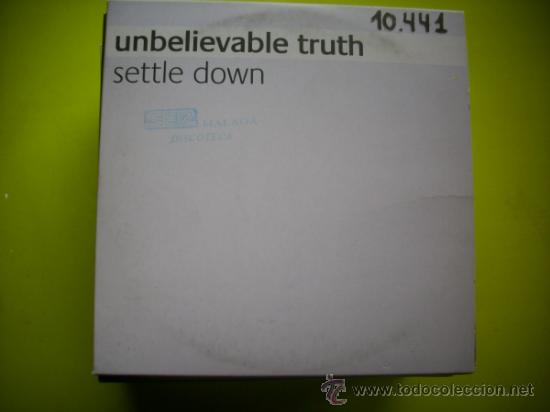 CDs de m&uacute;sica: UNBELIEVABLE TRUTH / SETTLE DOWN (CD SINGLE 1998) PEPETO - Foto 1