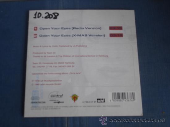 CDs de m&uacute;sica: 2 EIVISSA   OPEN YOUR EYES  CD-SINGLE 1+1 - Foto 2