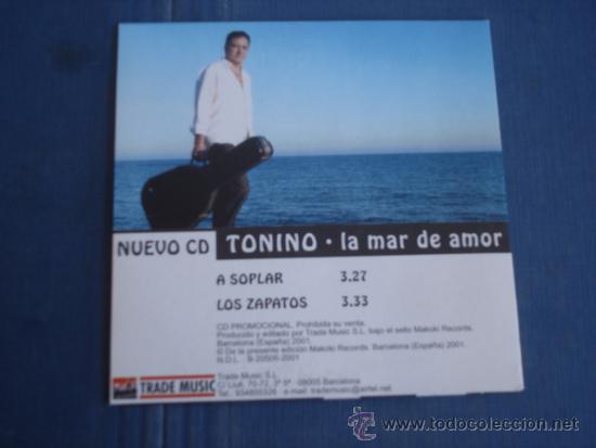 CDs de m&uacute;sica: TONINO   A SOPLAR  PROMO CD-SINGLE 1+1 - Foto 2