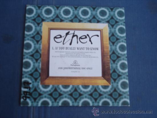 CDs de m&uacute;sica: ETHER  IF YOU REALLY WANT TO KNOW  PROMO CD-SINGLE - Foto 2