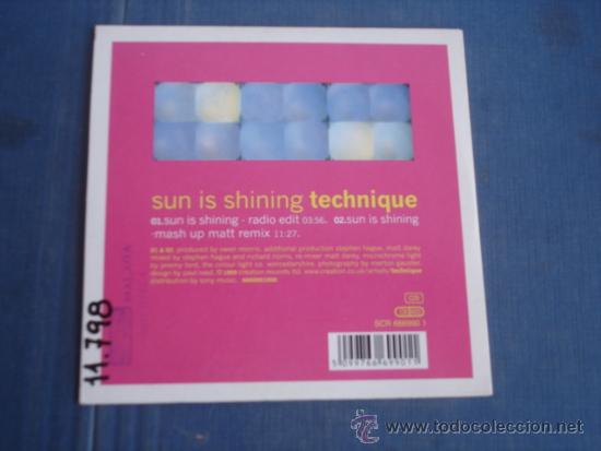 CDs de m&uacute;sica: TECHNIQUE   SUN IS SHINING  CD-SINGLE 1+1 - Foto 2