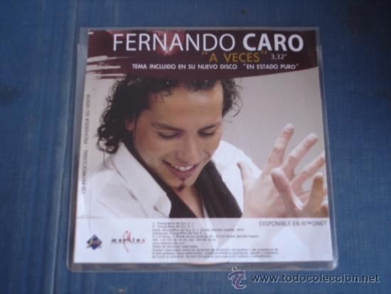 CDs de m&uacute;sica: FERNANDO CARO A VECES  PROMO CD SINGLE - Foto 1