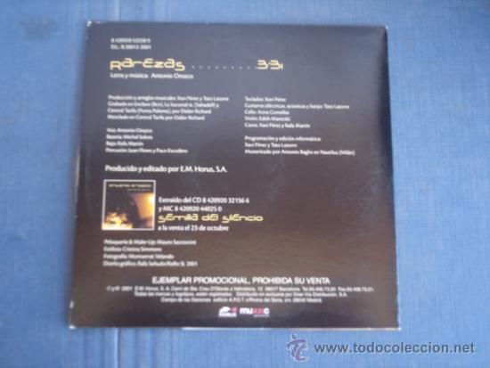 CDs de m&uacute;sica: ANTONIO OROZCO RAREZAS PROMO CD SINGLE - Foto 2