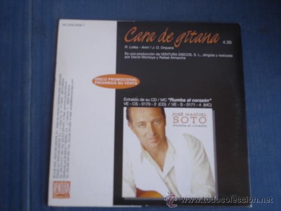 CDs de m&uacute;sica: JOSE MANUEL SOTO CARA DE GITANA PROMO CD SINGLE - Foto 2