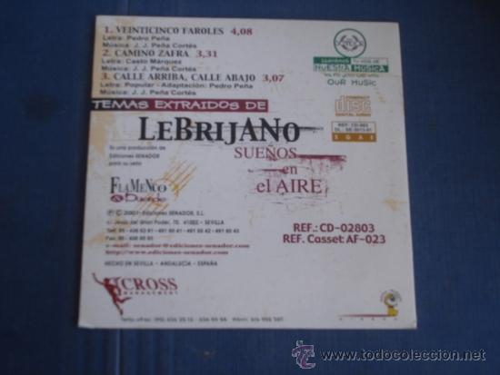 CDs de m&uacute;sica: LEBRIJANO  SUE&Ntilde;OS EN EL AIRE   CD MAXI 3 TRACKS - Foto 2