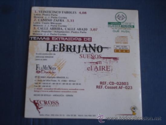 CDs de m&uacute;sica: LEBRIJANO  SUE&Ntilde;OS EN EL AIRE   CD MAXI 3 TRACKS - Foto 2