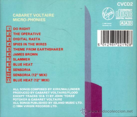CDs de m&uacute;sica: CABARET VOLTAIRE - MICRO-PHONIES - compact disc.mirar portes antes de comprar - Foto 2