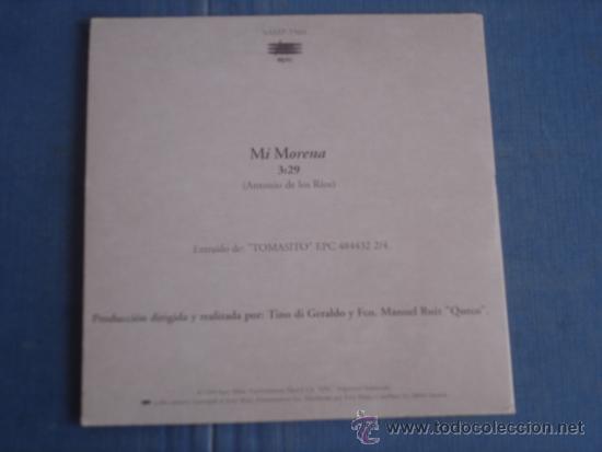 CDs de m&uacute;sica: TOMASITO   MI MORENA  CD-SINGLE - Foto 2