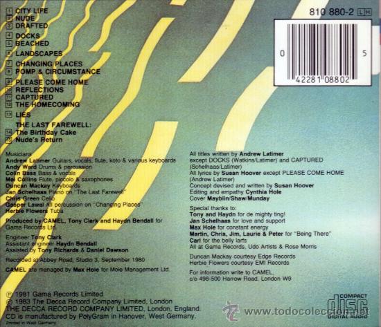 CDs de m&uacute;sica: CAMEL - NUDE - compact disc.mirar portes antes de comprar - Foto 2