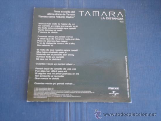 CDs de m&uacute;sica: TAMARA   LA DISTANCIA   PROMO CD-SINGLE - Foto 2