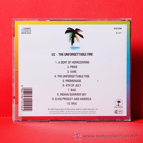 CDs de m&uacute;sica: U2 THE UNFORGETTABLE FIRE CD - Foto 2