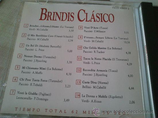 CDs de m&uacute;sica: Cd Brindis Clasicos. - Foto 5