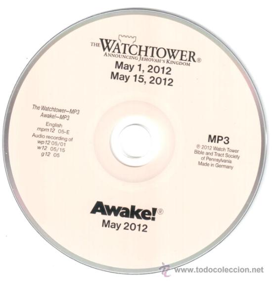 CDs de Música: WATCHTOWER * CD EN MP3* AWAKE! MAYO 2012 * Grabaciones testigos Jehová en mp3 * Disco muy raro!! - Foto 1 - 36777474