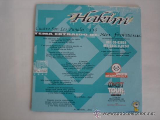 CDs de m&uacute;sica: HAKIM  CUATRO SON LOS PU&Ntilde;ALES   CD SINGLE - Foto 2