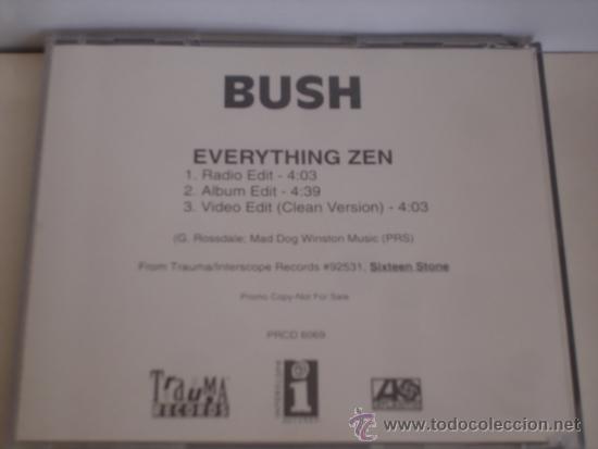 CDs de m&uacute;sica: BUSH   EVERYTHING ZEN  CD-PROMO 1+2 - Foto 2