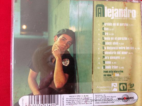 CDs de m&uacute;sica: CD ALEJANDRO PARRE&Ntilde;O PERDIDO EN EL PARAISO - Foto 2