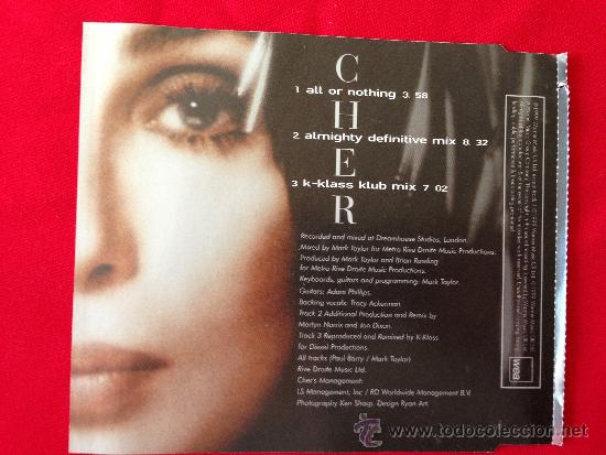 CDs de m&uacute;sica: CHER CD SINGLE ALL OR NOTHING - Foto 2