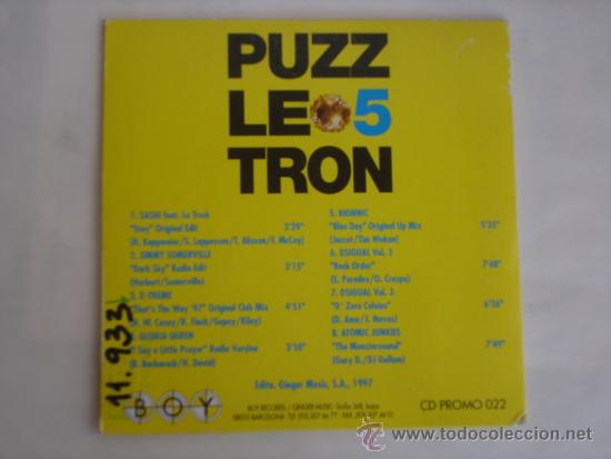 CDs de m&uacute;sica: PUZZLETRON 5  PROMO CD-COMPILATION 8 TRACKS - Foto 2