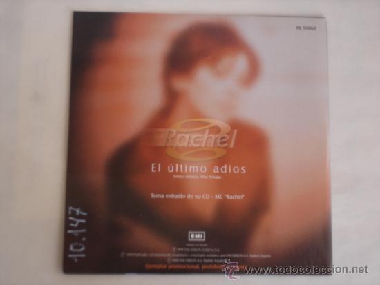 CDs de m&uacute;sica: RACHEL   EL ULTIMO ADIOS  PROMO CD-SINGLE - Foto 2