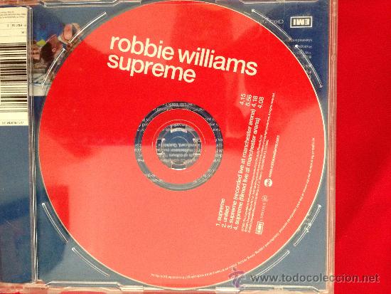 CDs de m&uacute;sica: CD SINGLE ROBBIE WILLIAMS SUPREME - Foto 2