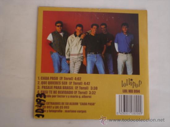 CDs de m&uacute;sica: FACTOR-X   CADA PASO  CD-SINGLE 4 TRACKS - Foto 2