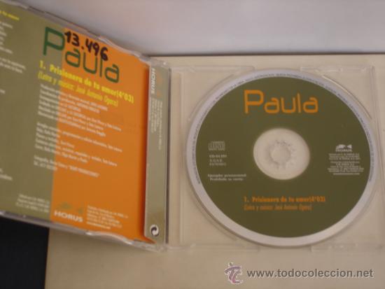 CDs de m&uacute;sica: PAULA   PRISIONERA DE TU AMOR  PROMO CD-SINGLE - Foto 2