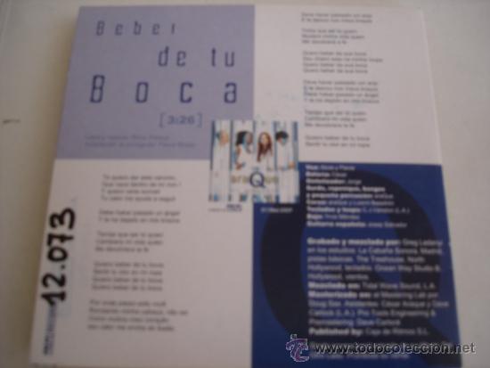 CDs de m&uacute;sica: ARAQUE   BEBER DE TU BOCA  PROMO CD-SINGLE - Foto 2