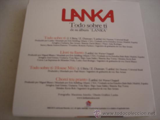 CDs de m&uacute;sica: LANKA   TODO SOBRE TI  CD-SINGLE 4 TRACKS - Foto 2