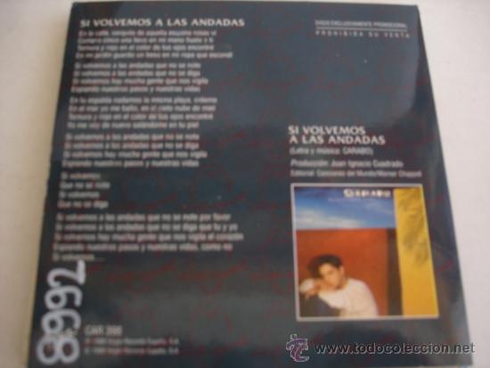 CDs de m&uacute;sica: C&Auml;RABO   SI VOLVEMOS A LAS ANDADAS  PROMO CD-SINGLE - Foto 2