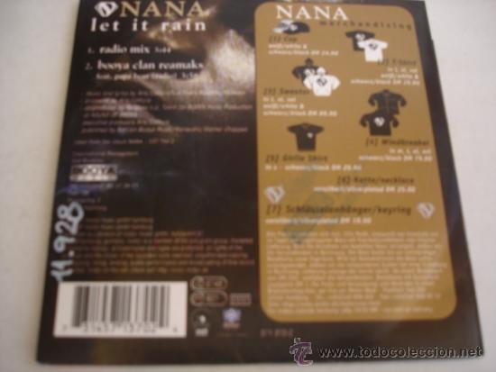 CDs de m&uacute;sica: NANA   LET IT RAIN  CD-SINGLE 1+1 - Foto 2