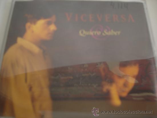 CDs de m&uacute;sica: VICEVERSA   QUIERO SABER  PROMO CD-SINGLE - Foto 1