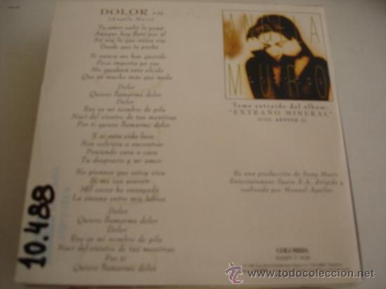 CDs de m&uacute;sica: ANGELA MURO  DOLOR  PROMO CD SINGLE - Foto 2