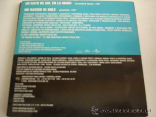 CDs de m&uacute;sica: JOVANOTTI UN RAYO DE SOL EN LA MANO+1 CD SINGLE - Foto 2