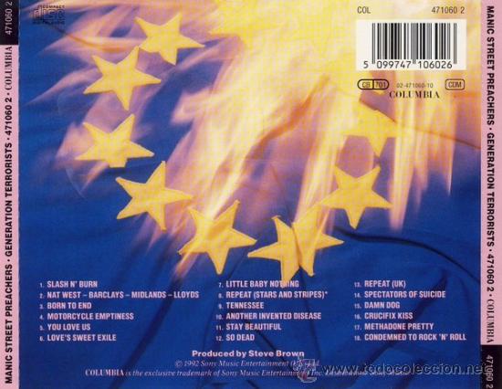 CDs de m&uacute;sica: Manic Street Preachers * CD * Generation Terrorists * Nuevo - Foto 15