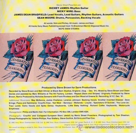 CDs de m&uacute;sica: Manic Street Preachers * CD * Generation Terrorists * Nuevo - Foto 11