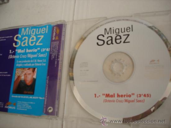 CDs de m&uacute;sica: MIGUEL SAEZ   MAL HER&Iacute;O  PROMO CD-SINGLE - Foto 2